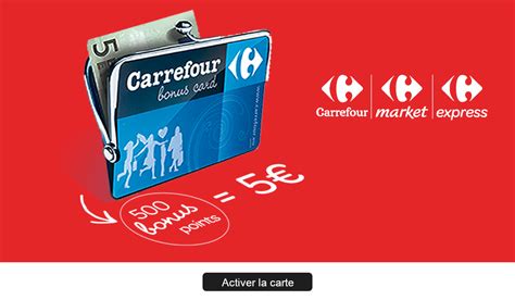 carrefour bonus card s'identifier.